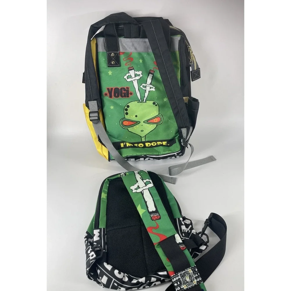 Weedhead Yogi I'm So Dope Diaper Bag Backpack & Sling Bag NWOT Rare Set